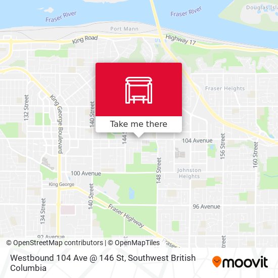 Westbound 104 Ave @ 146 St map