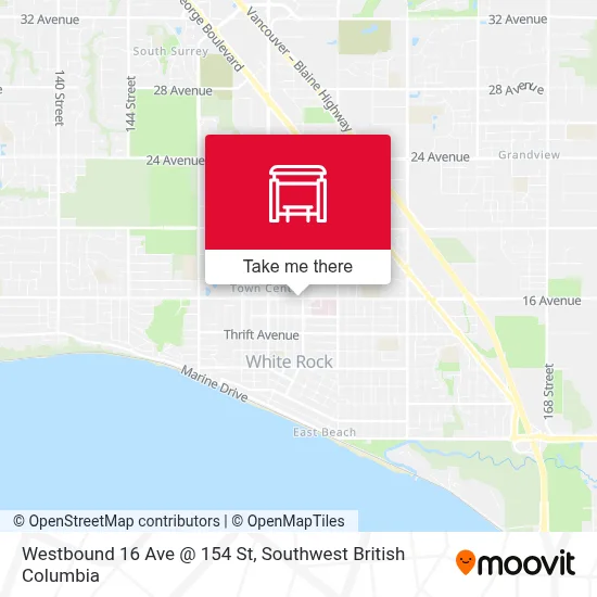 Westbound 16 Ave @ 154 St map