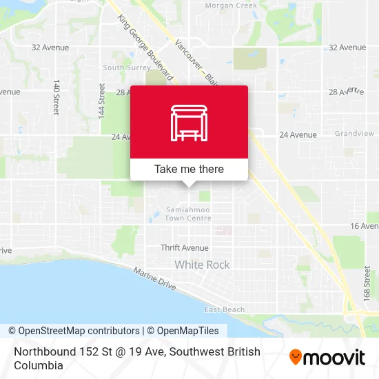 Northbound 152 St @ 19 Ave map