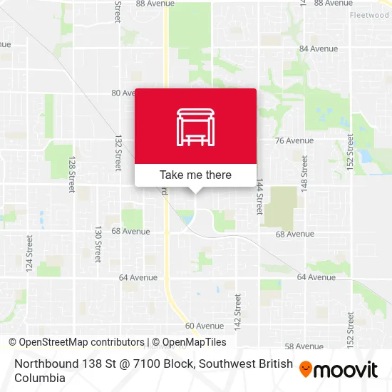 Northbound 138 St @ 7100 Block map