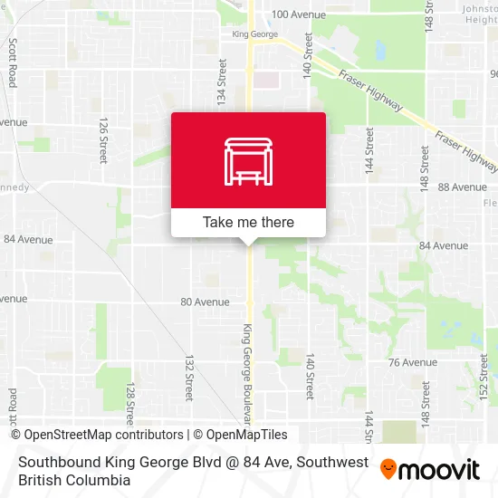 Southbound King George Blvd @ 84 Ave map