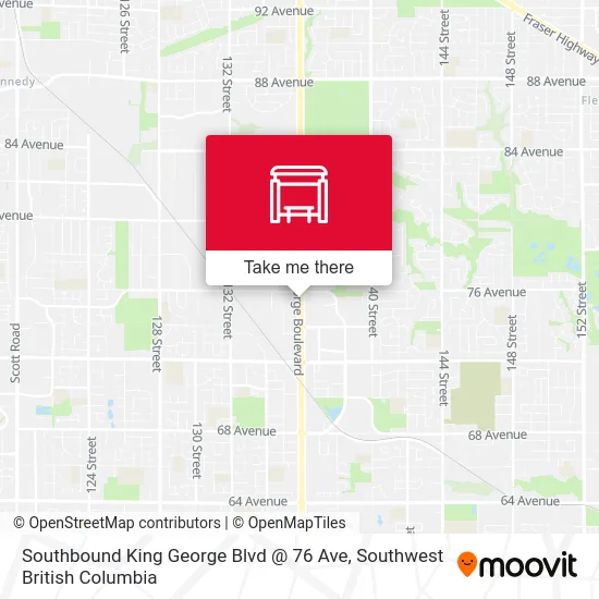 Southbound King George Blvd @ 76 Ave map