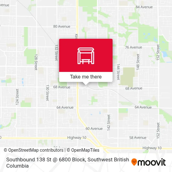 Southbound 138 St @ 6800 Block map
