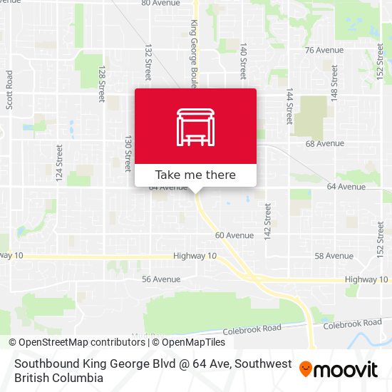 Southbound King George Blvd @ 64 Ave map