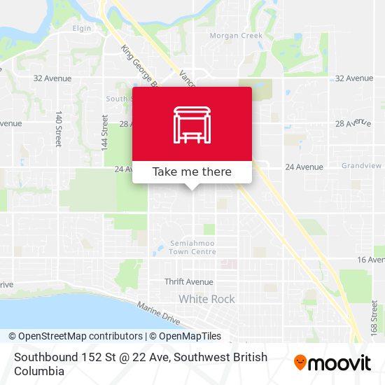 Southbound 152 St @ 22 Ave map
