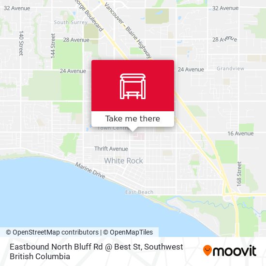 Eastbound North Bluff Rd @ Best St map