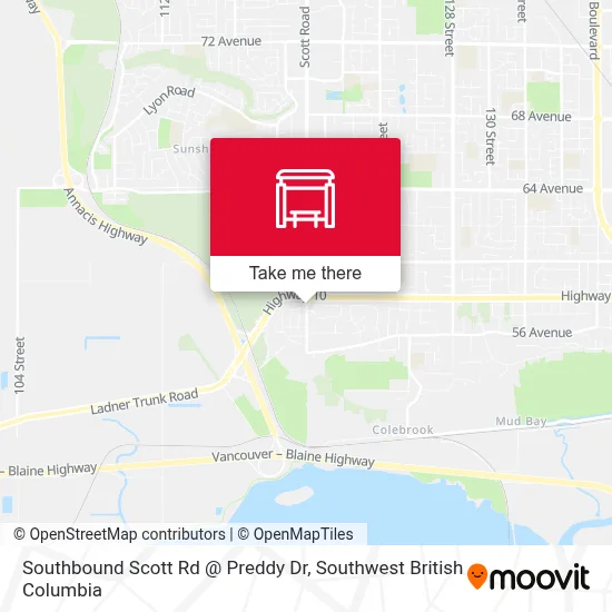 Southbound Scott Rd @ Preddy Dr map