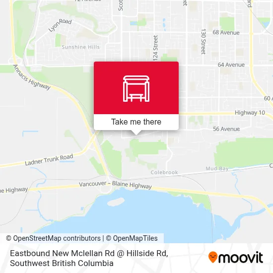 Eastbound New Mclellan Rd @ Hillside Rd map