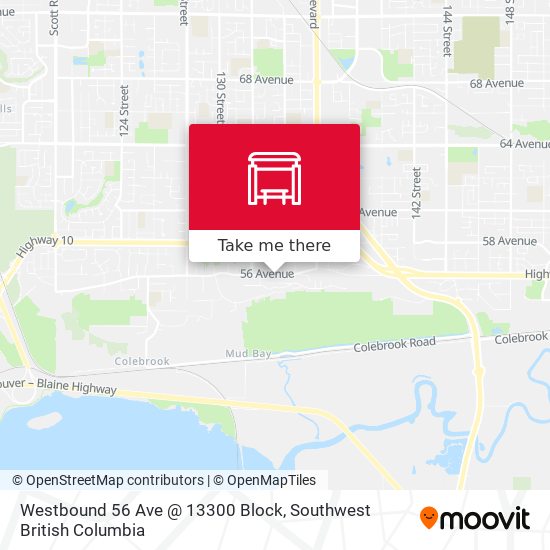 Westbound 56 Ave @ 13300 Block map