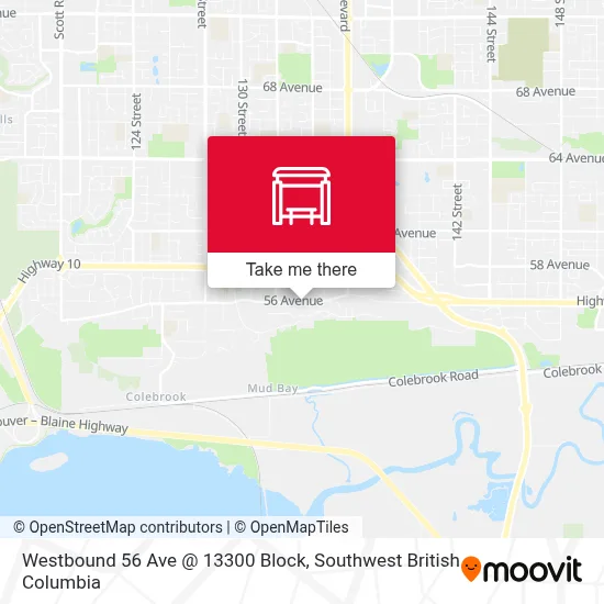 Westbound 56 Ave @ 13300 Block map