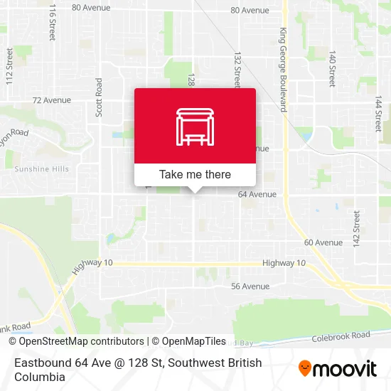 Eastbound 64 Ave @ 128 St plan