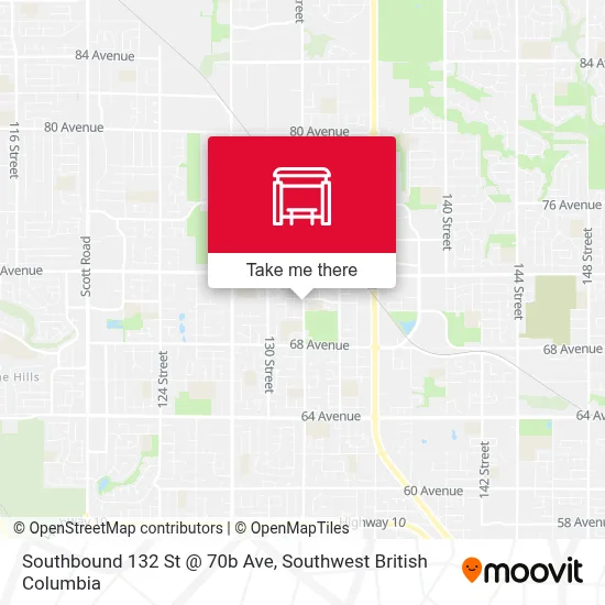 Southbound 132 St @ 70b Ave map