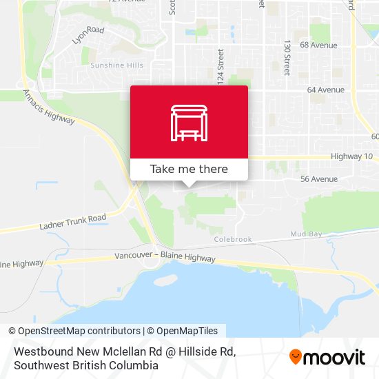 Westbound New Mclellan Rd @ Hillside Rd map