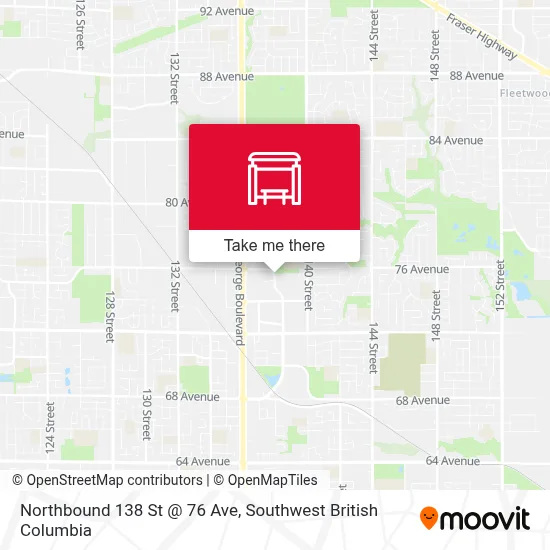 Northbound 138 St @ 76 Ave map