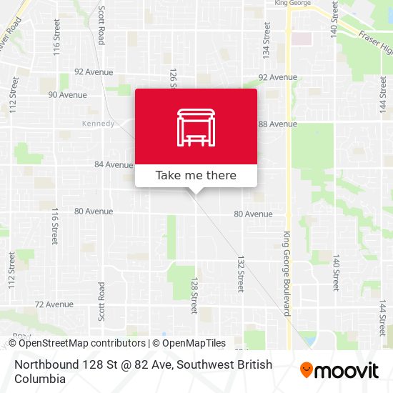 Northbound 128 St @ 82 Ave map
