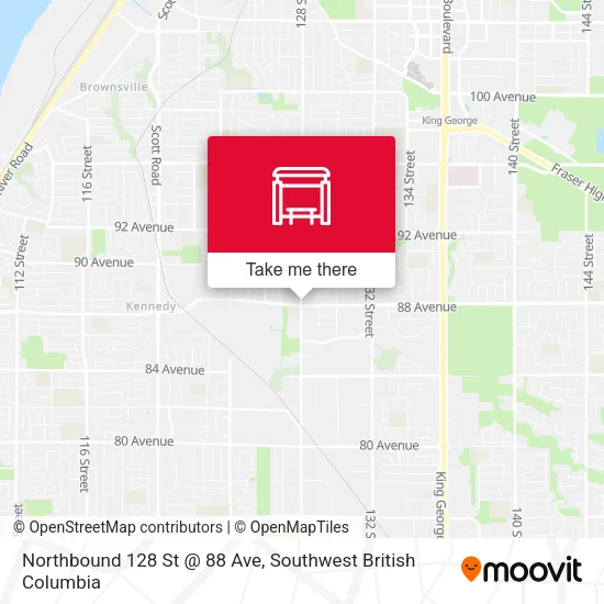 Northbound 128 St @ 88 Ave plan