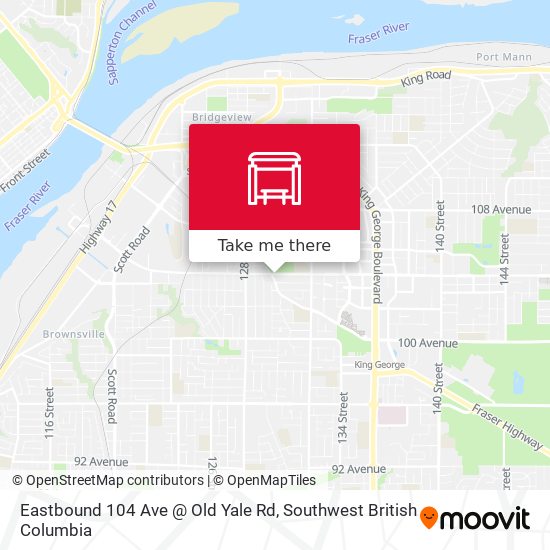 Eastbound 104 Ave @ Old Yale Rd map