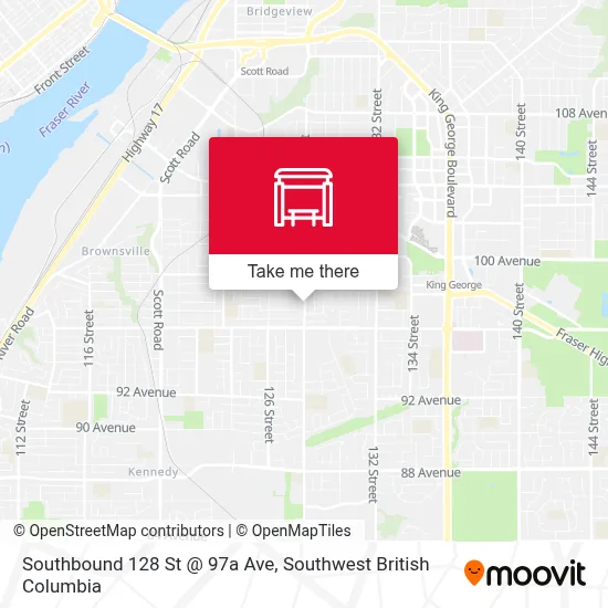 Southbound 128 St @ 97a Ave map