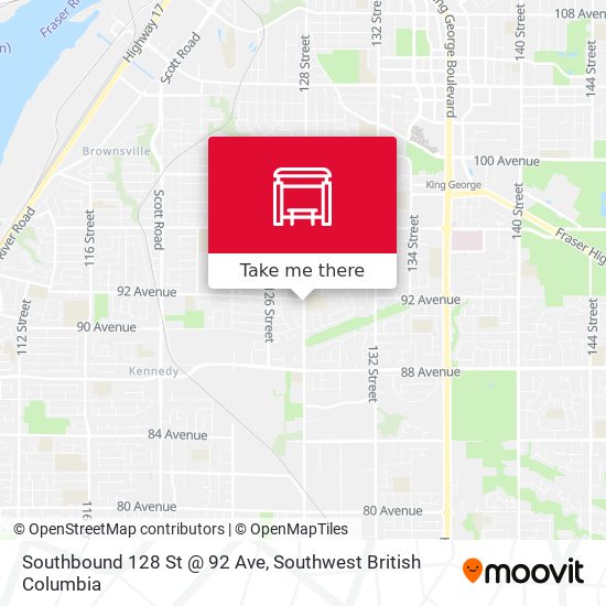 Southbound 128 St @ 92 Ave plan