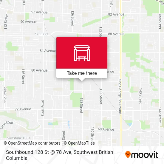 Southbound 128 St @ 78 Ave plan