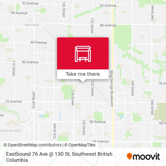 Eastbound 76 Ave @ 130 St plan