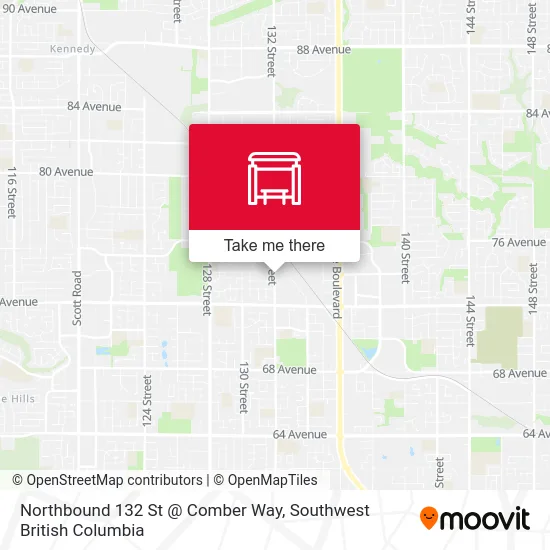 Northbound 132 St @ Comber Way map