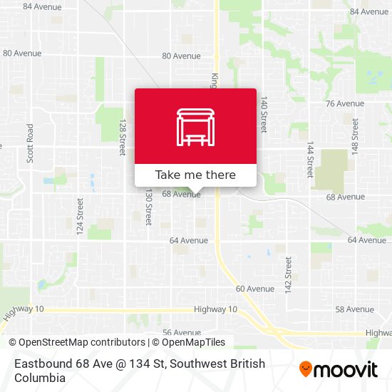 Eastbound 68 Ave @ 134 St plan