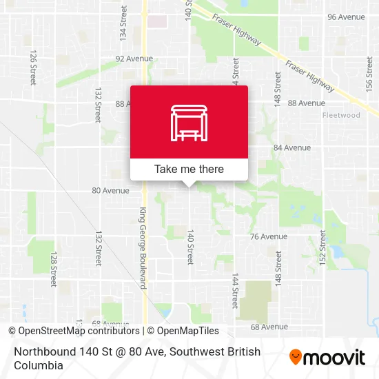 Northbound 140 St @ 80 Ave plan