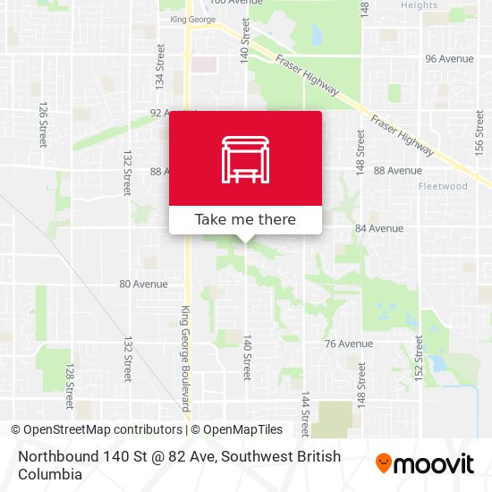 Northbound 140 St @ 82 Ave map