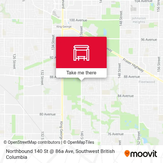 Northbound 140 St @ 86a Ave map