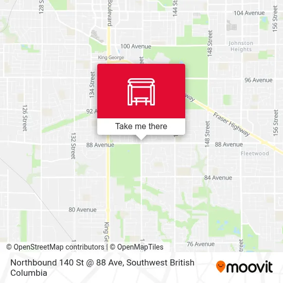 Northbound 140 St @ 88 Ave map