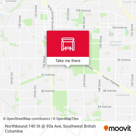 Northbound 140 St @ 93a Ave map