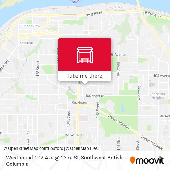 Westbound 102 Ave @ 137a St plan