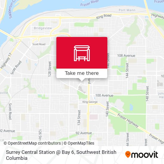 Surrey Central Station @ Bay 6 map