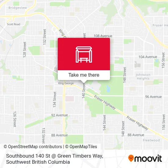 Southbound 140 St @ Green Timbers Way map