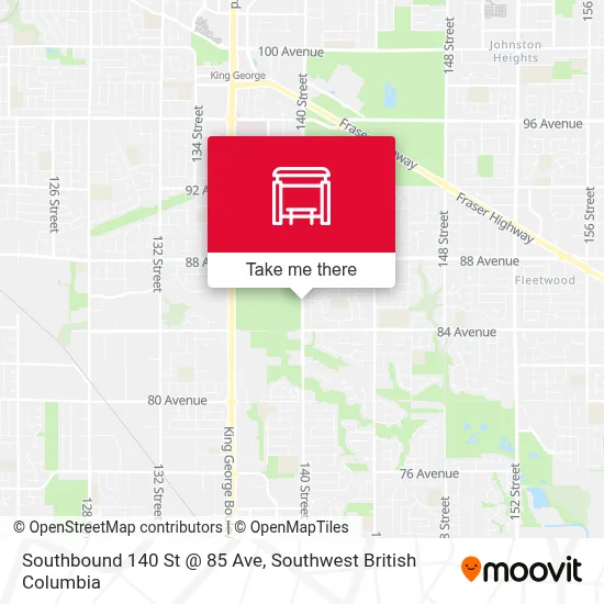 Southbound 140 St @ 85 Ave map