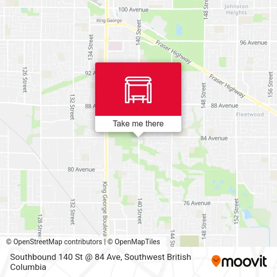 Southbound 140 St @ 84 Ave map