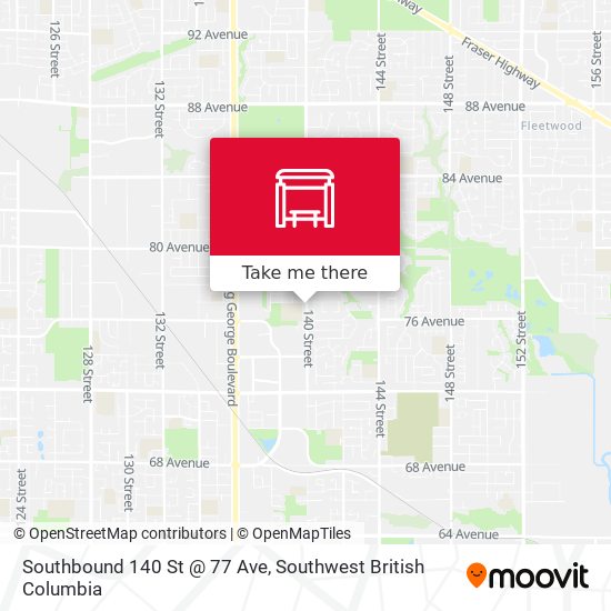 Southbound 140 St @ 77 Ave map