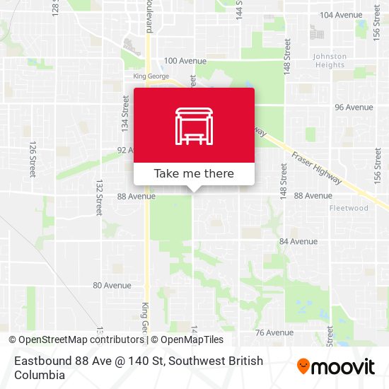 Eastbound 88 Ave @ 140 St map