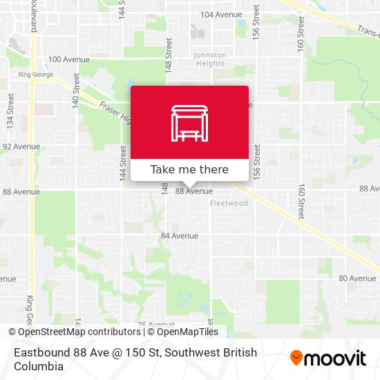 Eastbound 88 Ave @ 150 St map