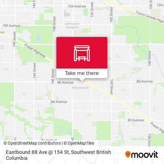 Eastbound 88 Ave @ 154 St map