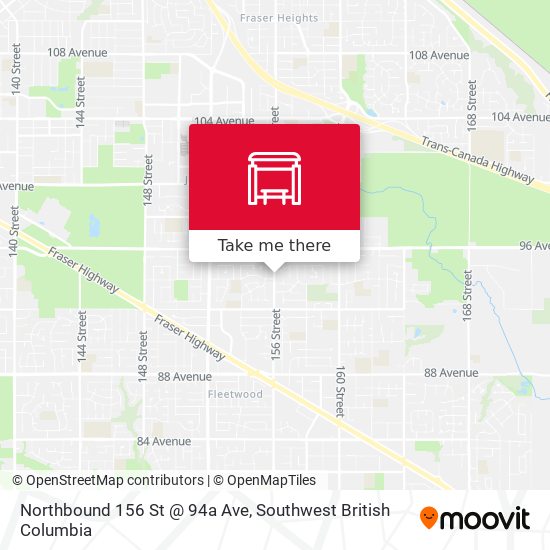 Northbound 156 St @ 94a Ave map