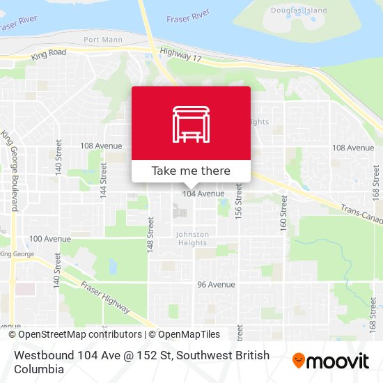 Westbound 104 Ave @ 152 St map