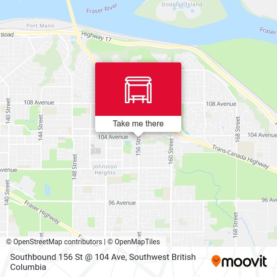 Southbound 156 St @ 104 Ave map