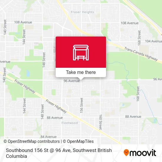 Southbound 156 St @ 96 Ave plan