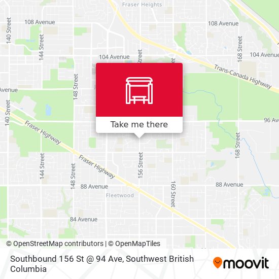 Southbound 156 St @ 94 Ave map