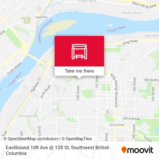 Eastbound 108 Ave @ 128 St plan