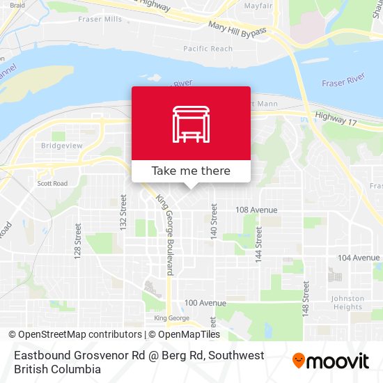Eastbound Grosvenor Rd @ Berg Rd map