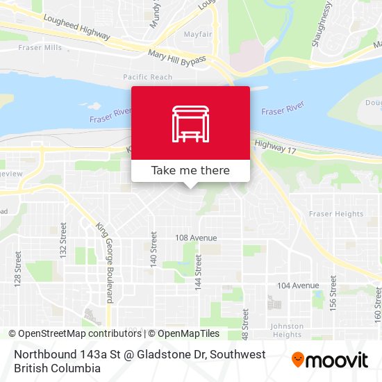 Northbound 143a St @ Gladstone Dr map