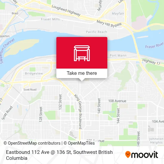 Eastbound 112 Ave @ 136 St map